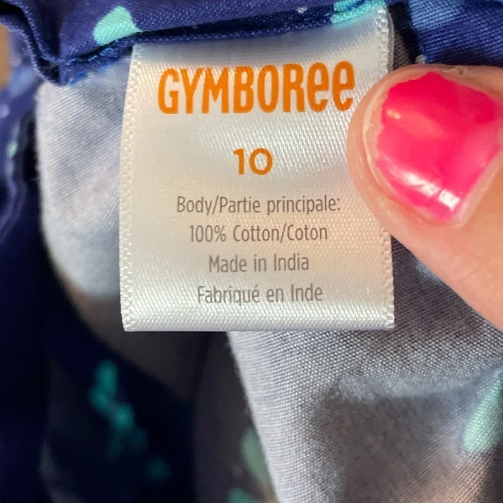 Gymbore Girls Blue Floral Tank Top size 10